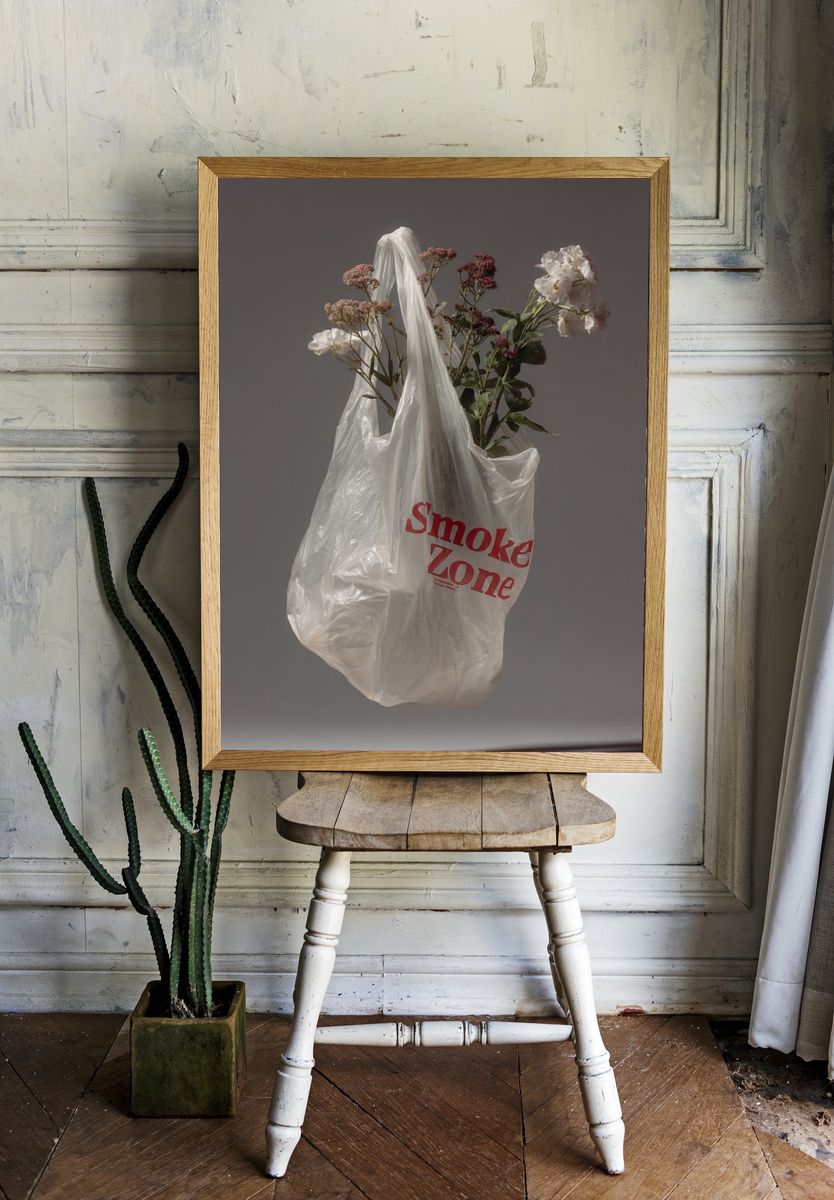 Smoke Zone Still Life Poster. — room view 1