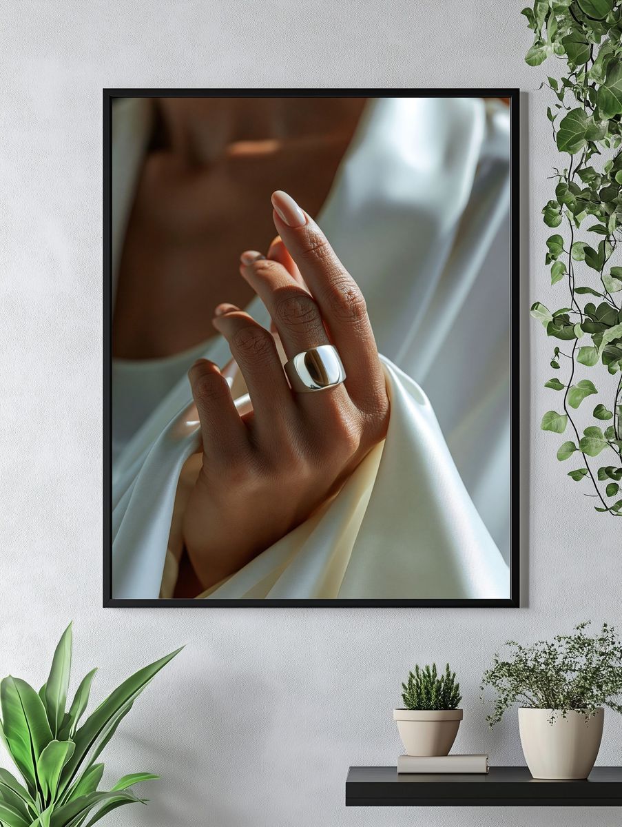 Elegant Hand Portrait Print. — room view 4
