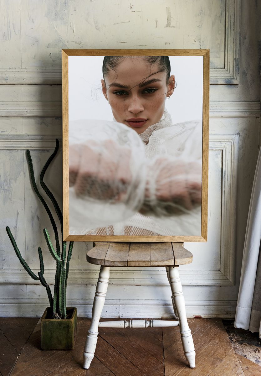 Editorial Fashion Portrait Poster. room preview