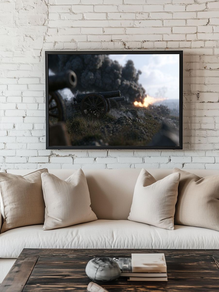 Battlefield Cannon Smoke Poster. room preview