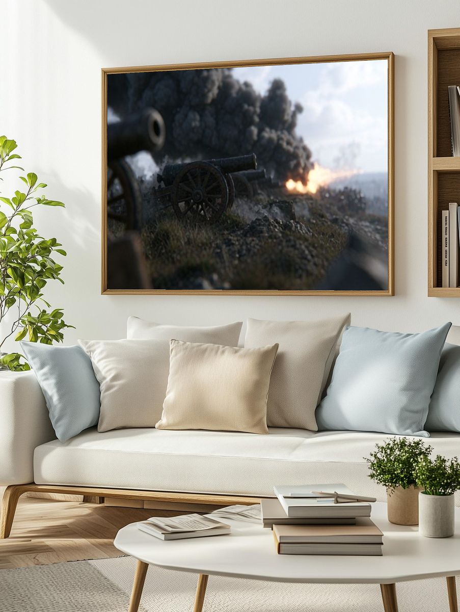 Battlefield Cannon Smoke Poster. — room view 2