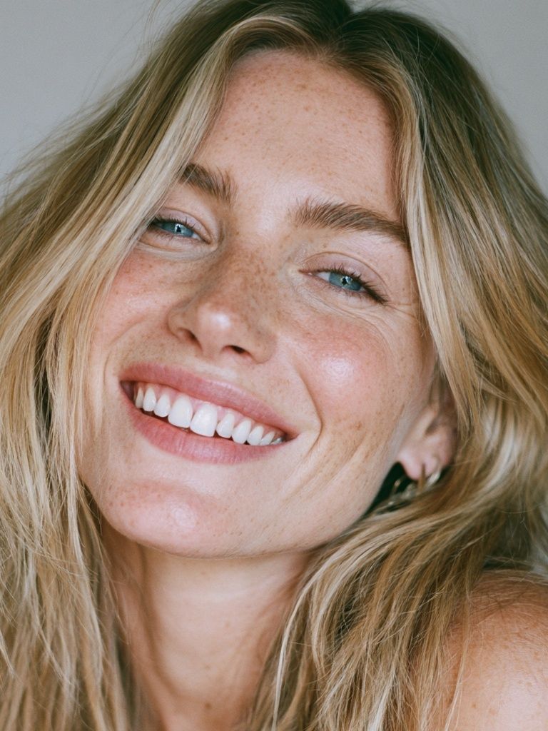 Smiling Blonde Portrait Photography Poster. poster — photography art