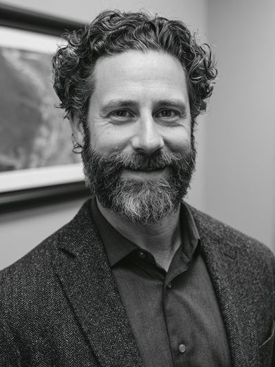 Smiling Bearded Portrait Photography Poster. poster