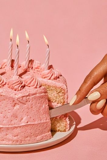 Pink Birthday Cake Photography Poster. poster detail