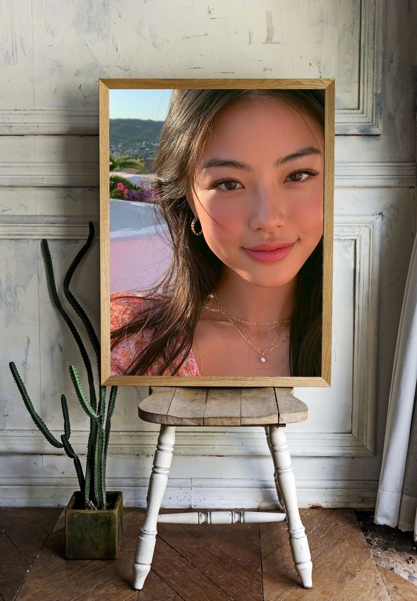 Sunlit Portrait Photography Poster. room preview