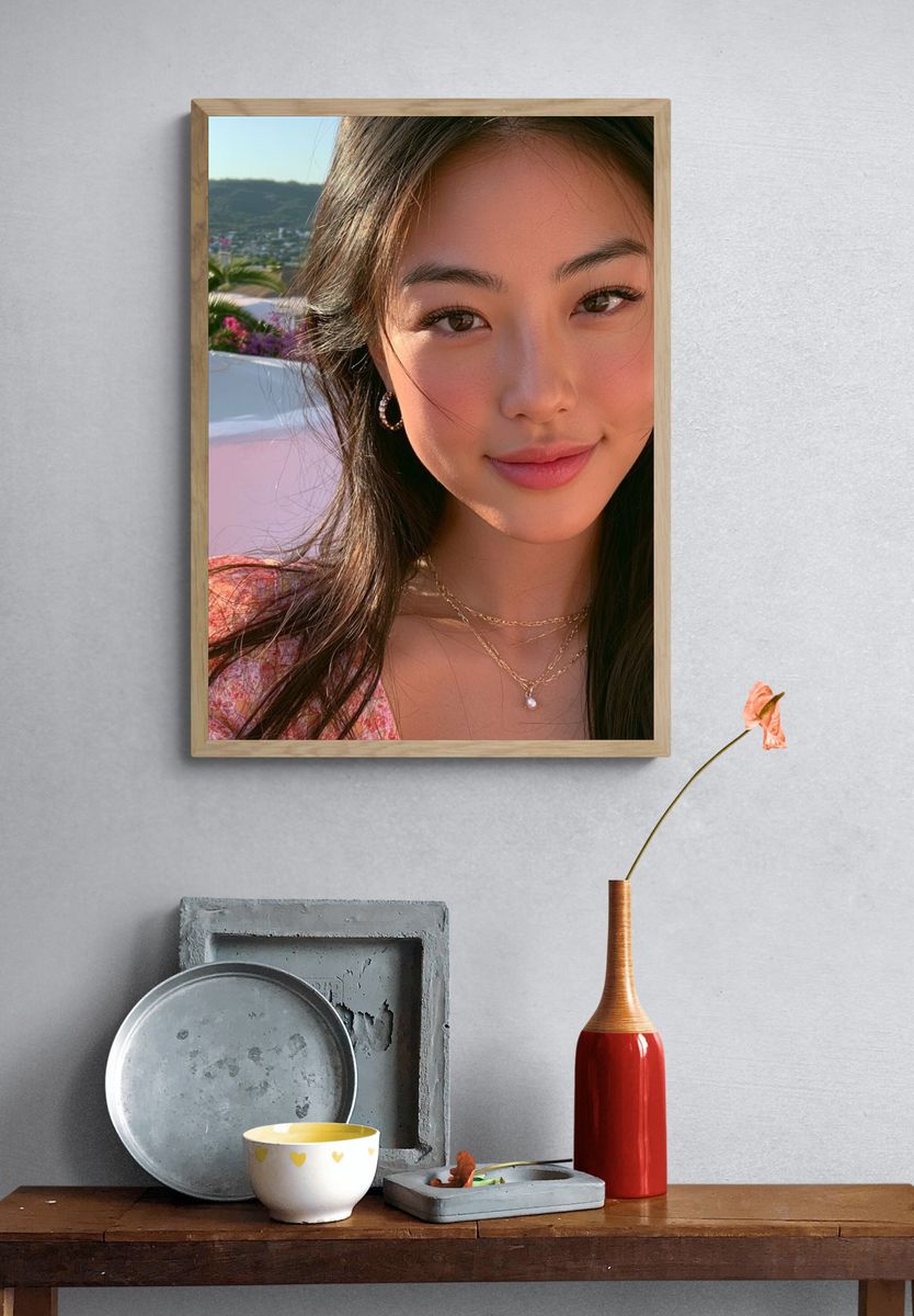 Sunlit Portrait Photography Poster. — room view 3