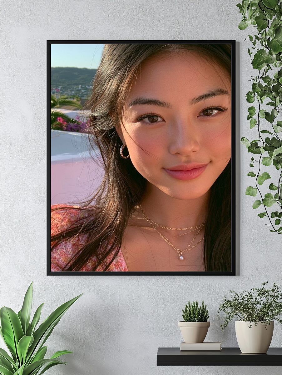Sunlit Portrait Photography Poster. — room view 4