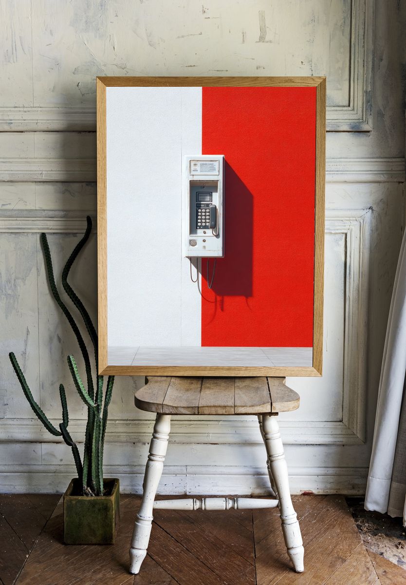 Vintage Payphone — Photography Print. — room view 1