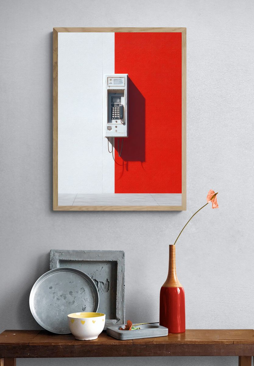 Vintage Payphone — Photography Print. — room view 3