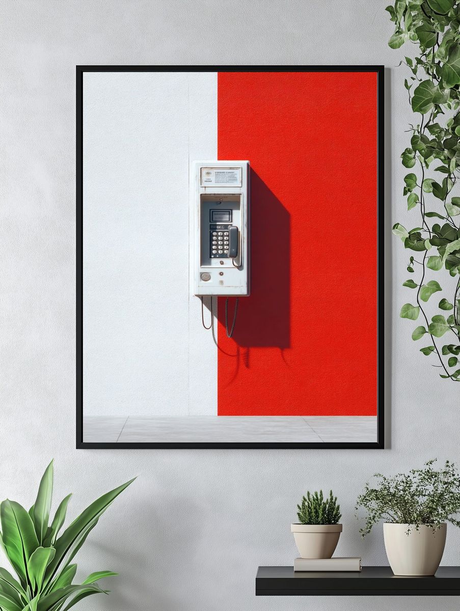 Vintage Payphone — Photography Print. — room view 4