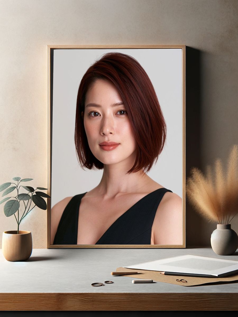 Asian Woman Portrait Print. — room view 2