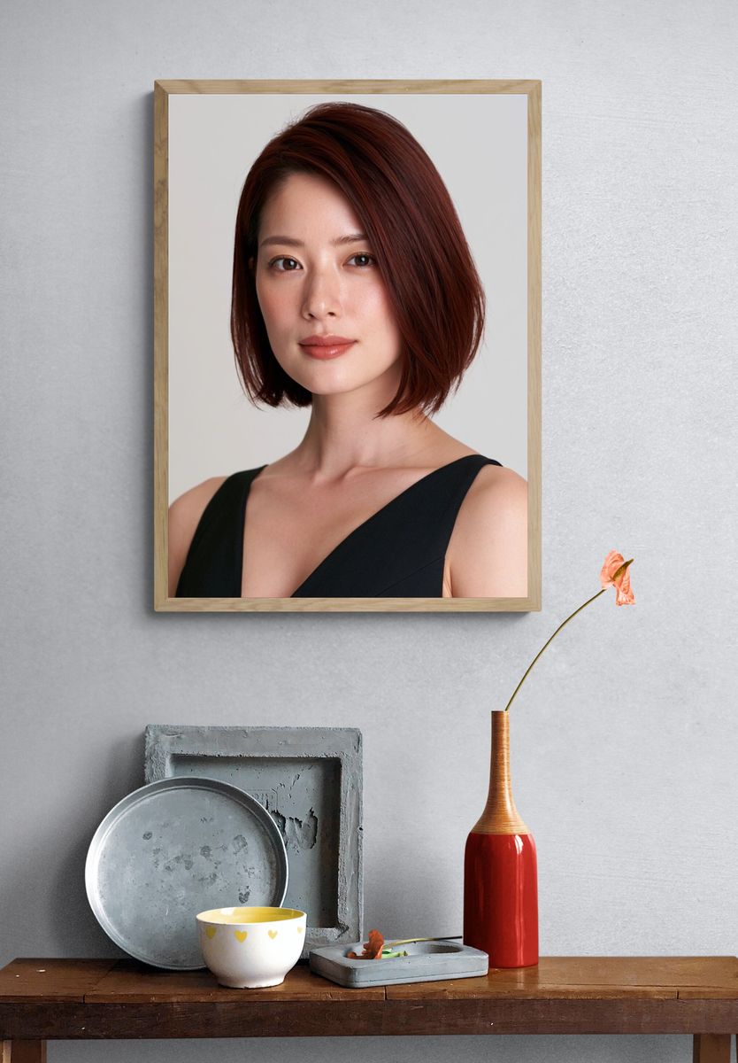 Asian Woman Portrait Print. — room view 3