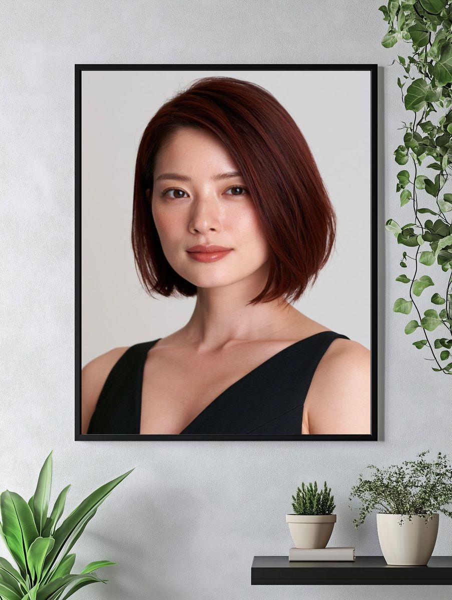 Asian Woman Portrait Print. — room view 4