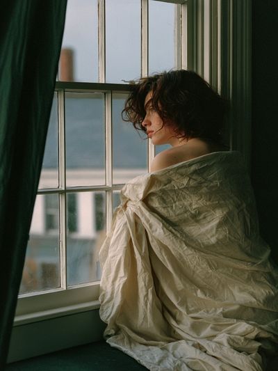 Window Portrait Photography Poster. poster