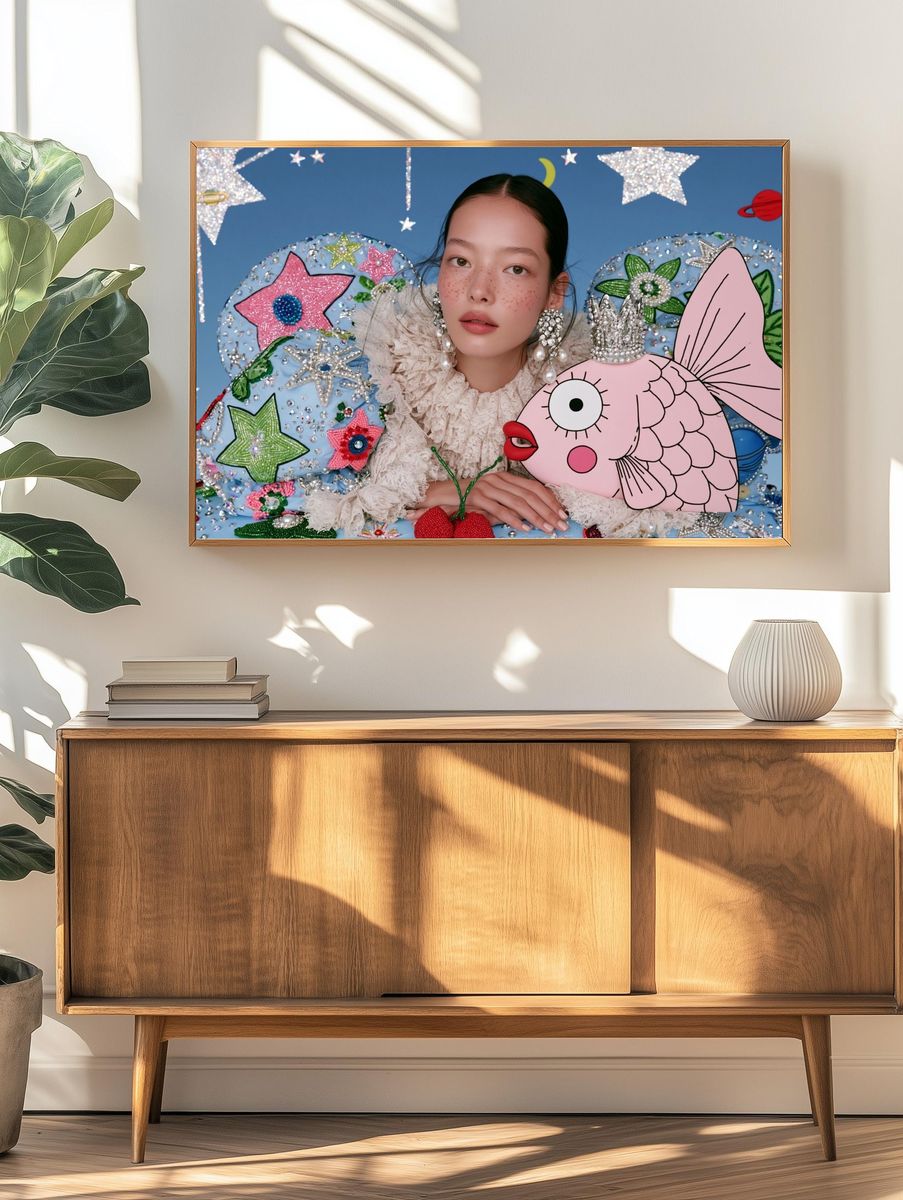 Surreal Fashion Portrait Print. — room view 3