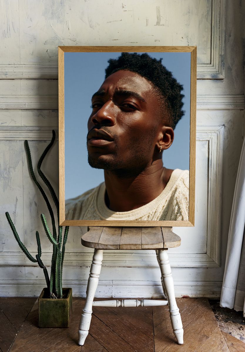 Portrait in Sunlight Photography Poster. — room view 1