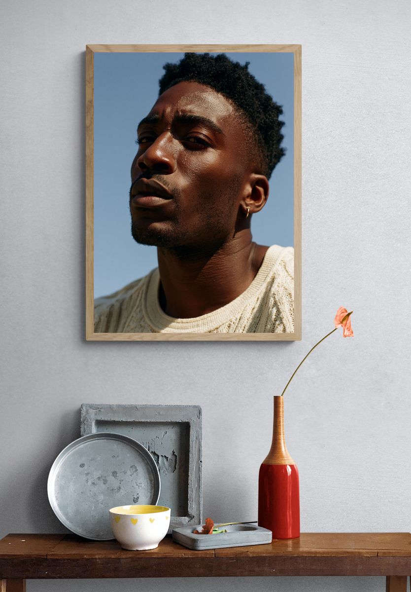 Portrait in Sunlight Photography Poster. — room view 3