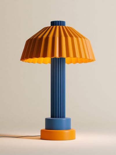 Color Block Table Lamp Photography Print. poster