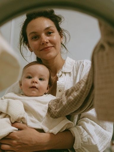 Mother and Baby Portrait Photography Poster. poster detail