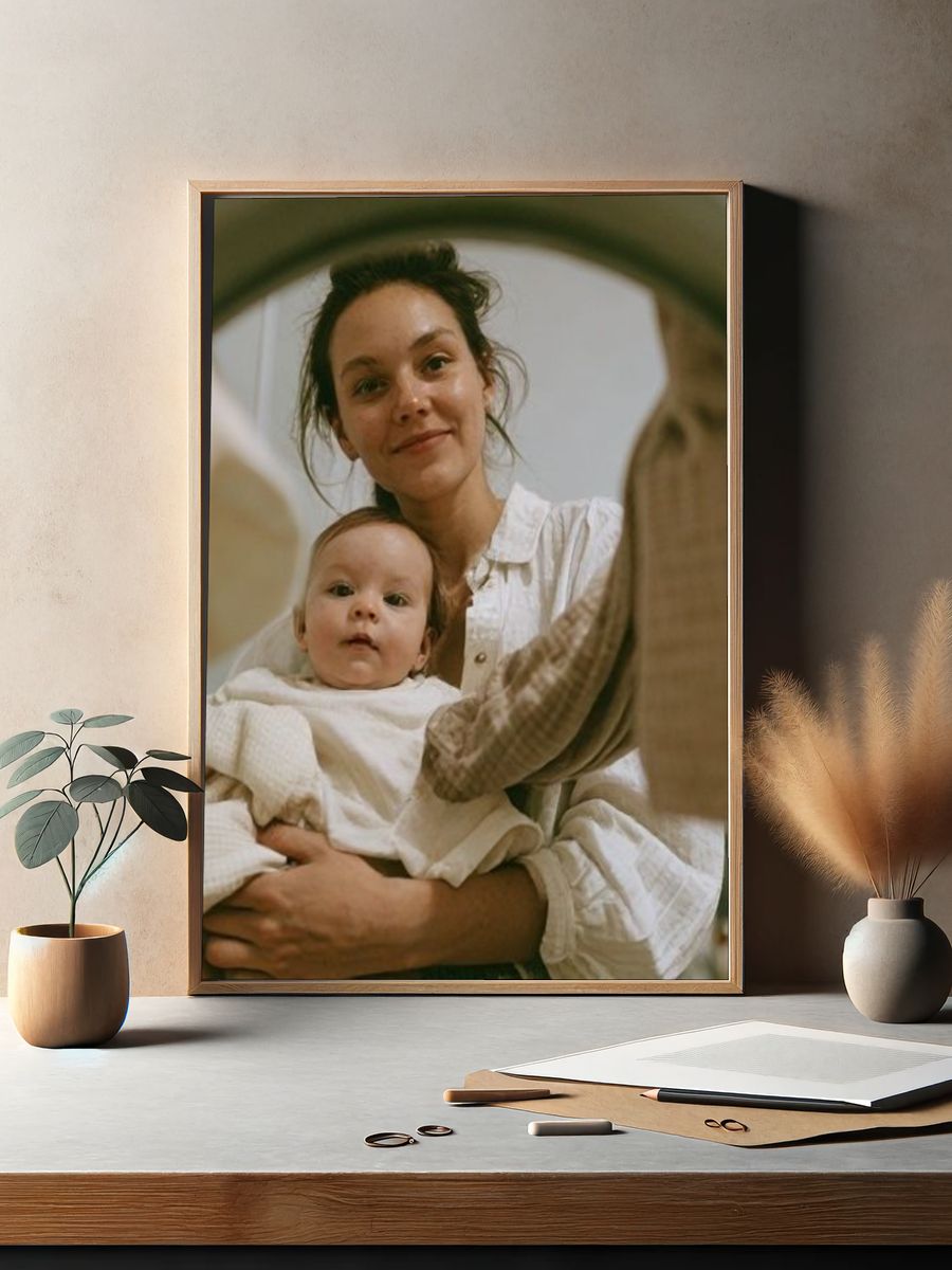 Mother and Baby Portrait Photography Poster. — room view 2
