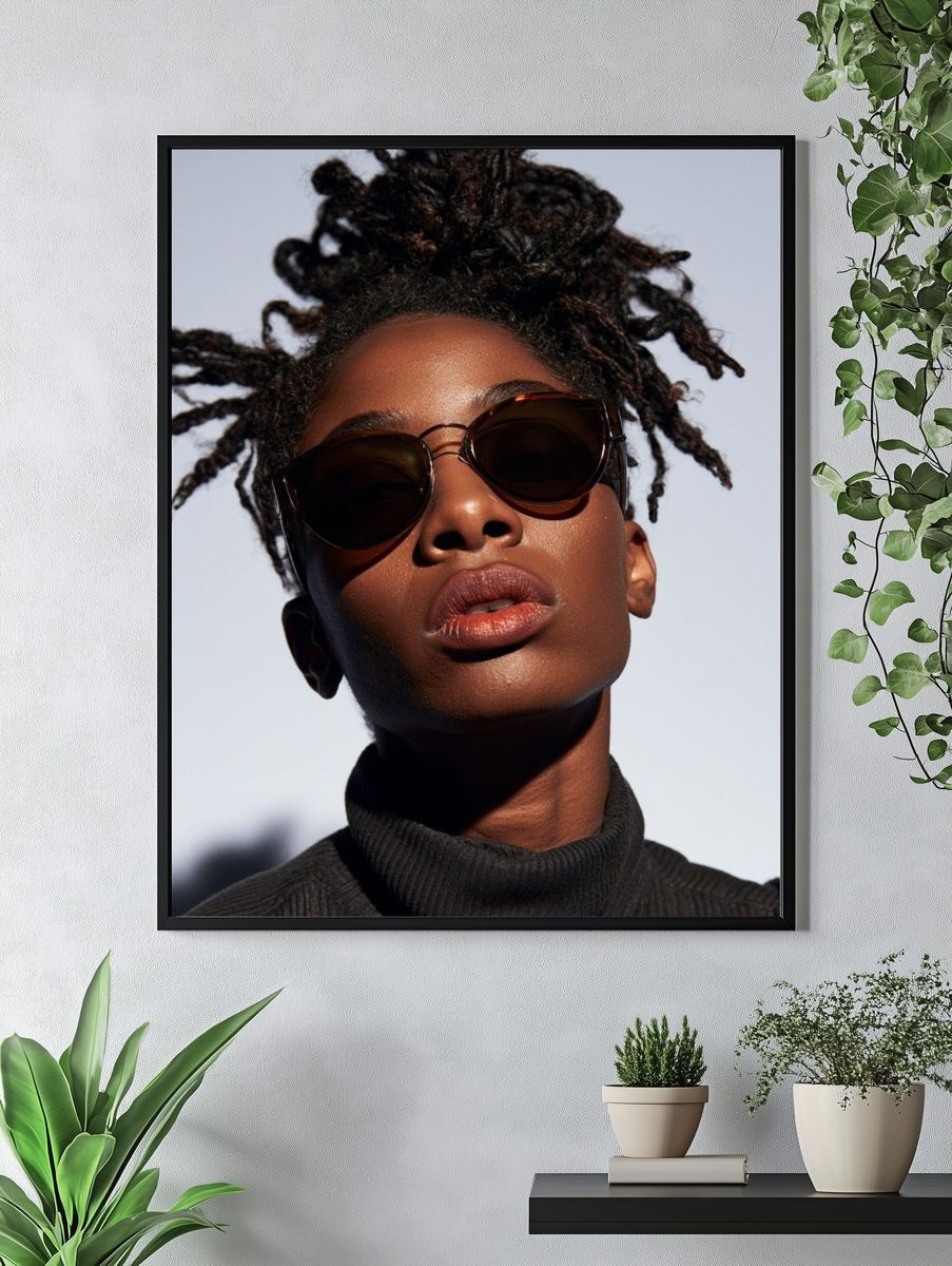 Sunglasses Portrait Photography Poster. — room view 4