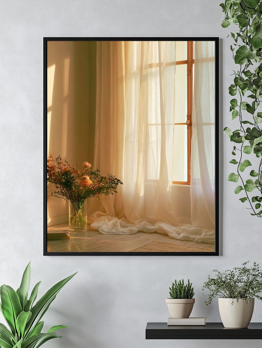 Sunlit Window Still Life Print. — room view 4