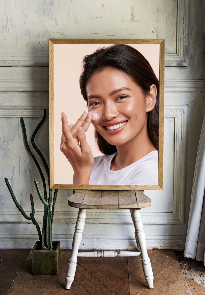 Radiant Skincare Portrait Print. — room view 1