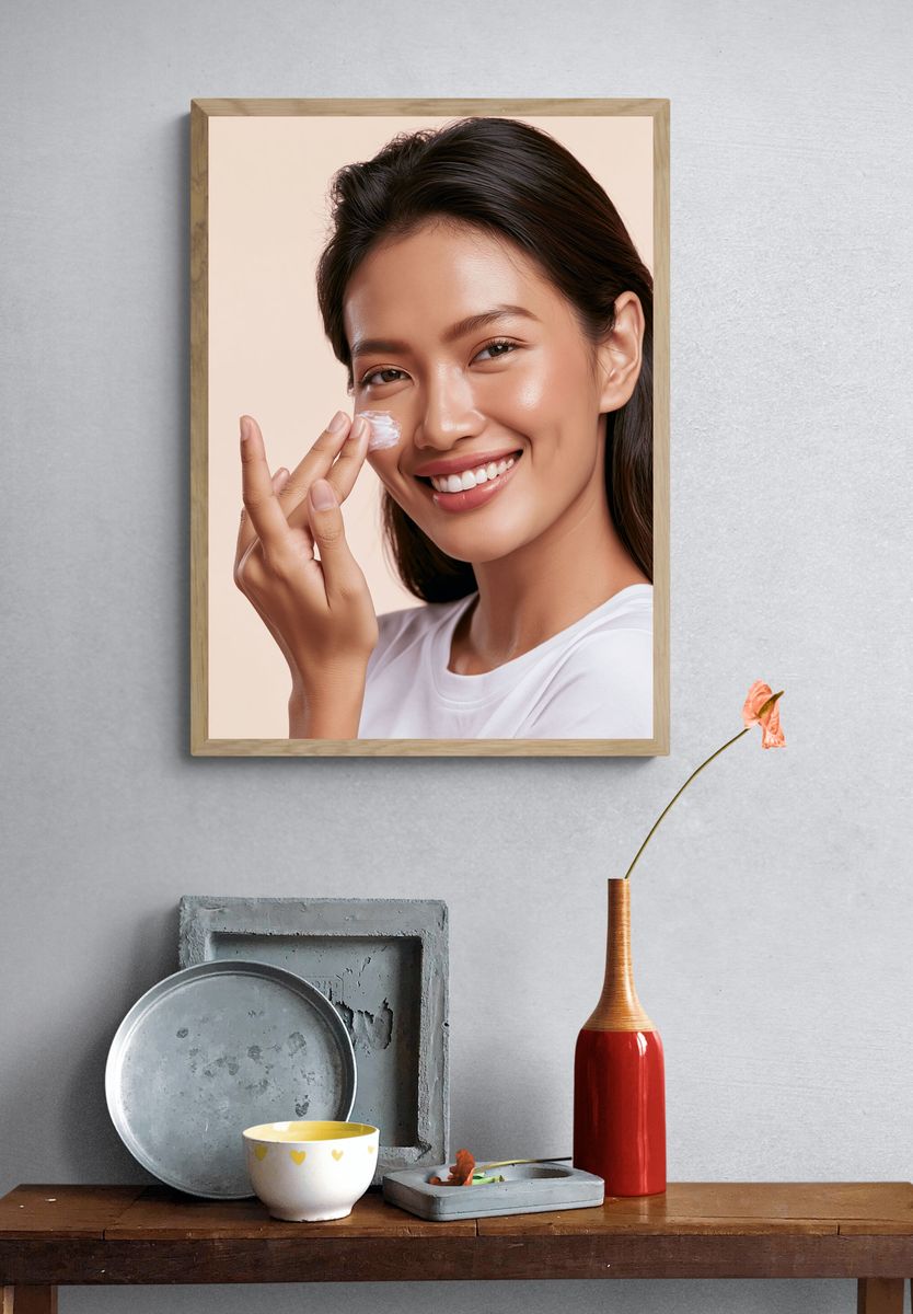 Radiant Skincare Portrait Print. — room view 3
