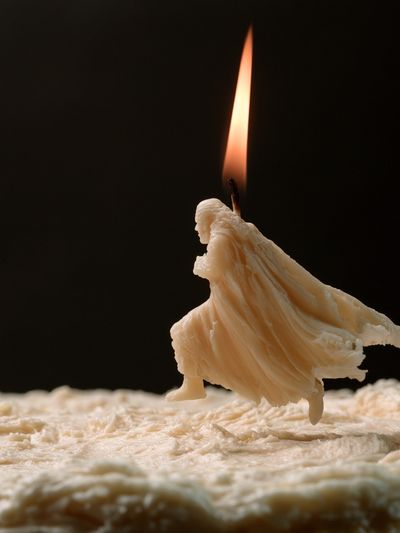 Melting Candle Flame Photography Poster.