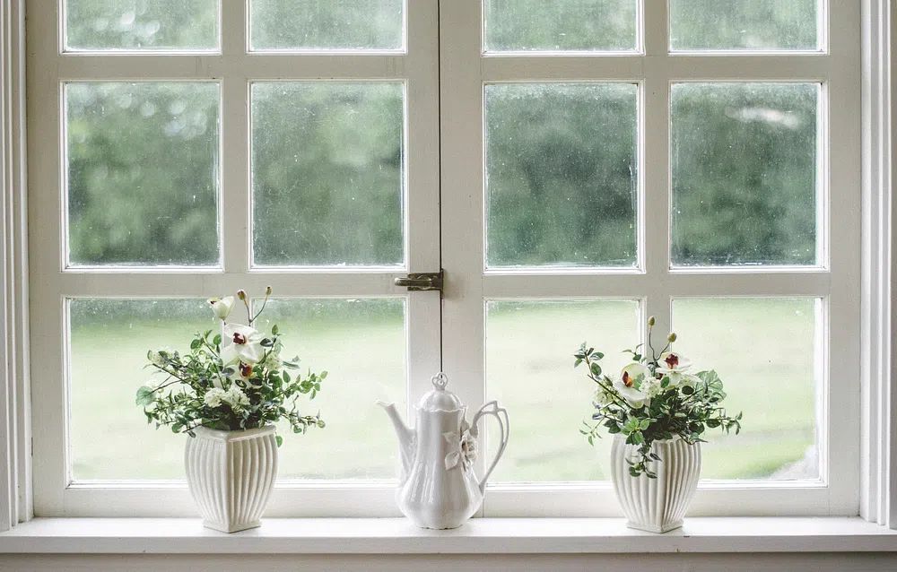 porcelain teapot two potted plants. poster — photography art