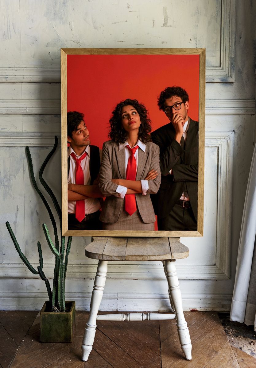 Stylish Trio Portrait Poster. room preview