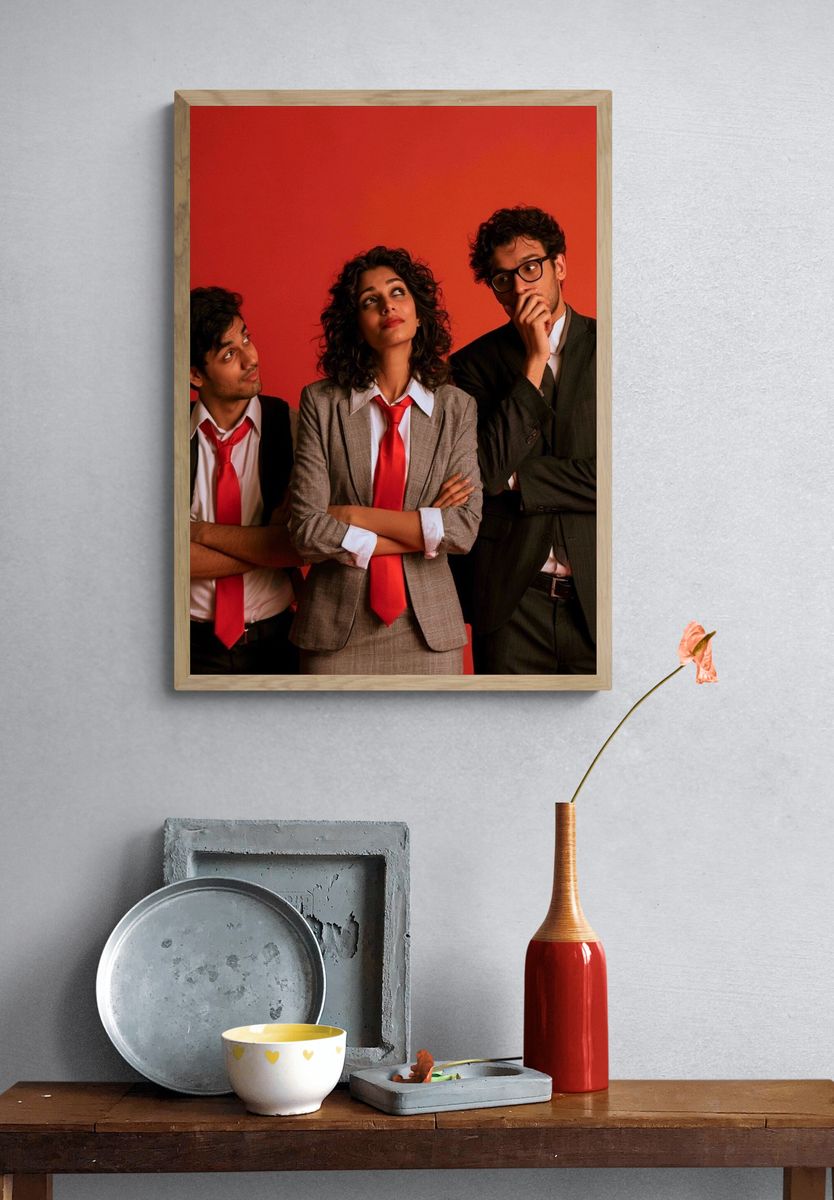 Stylish Trio Portrait Poster. — room view 3