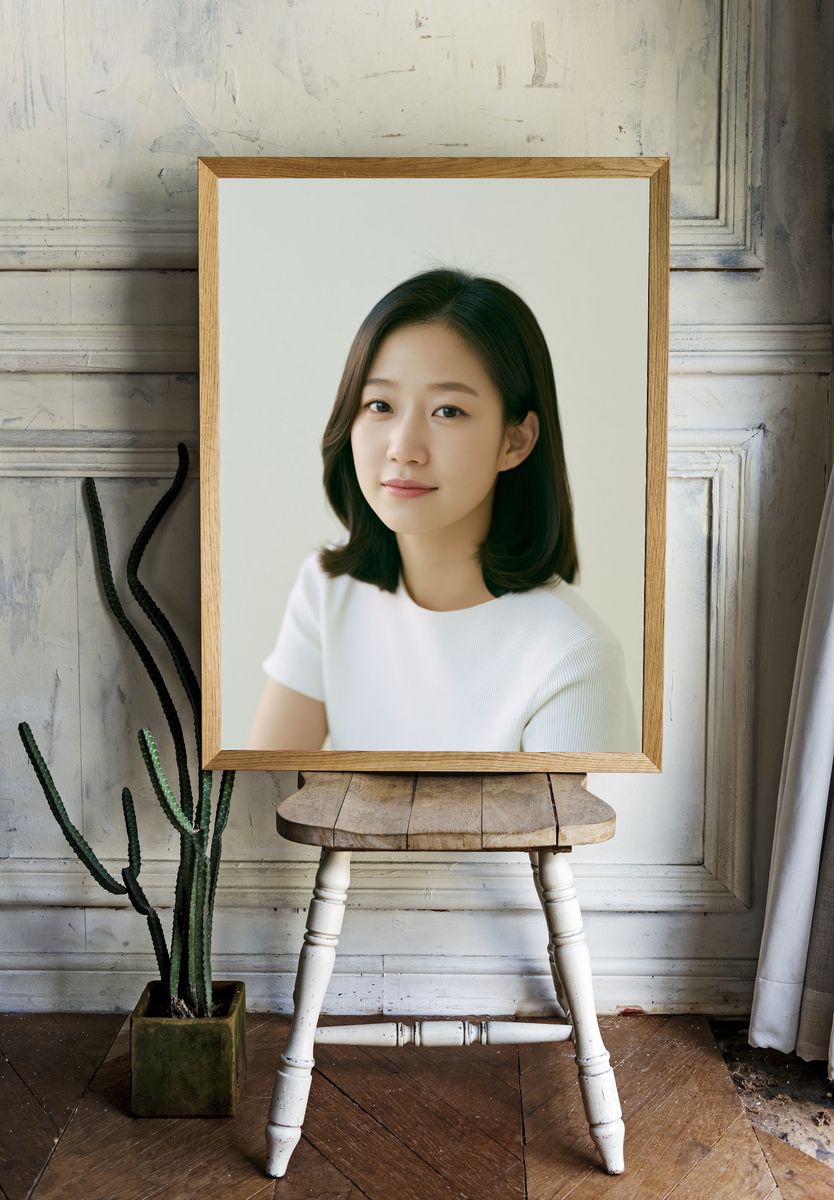 Soft Portrait of a Young Woman Poster. — room view 1