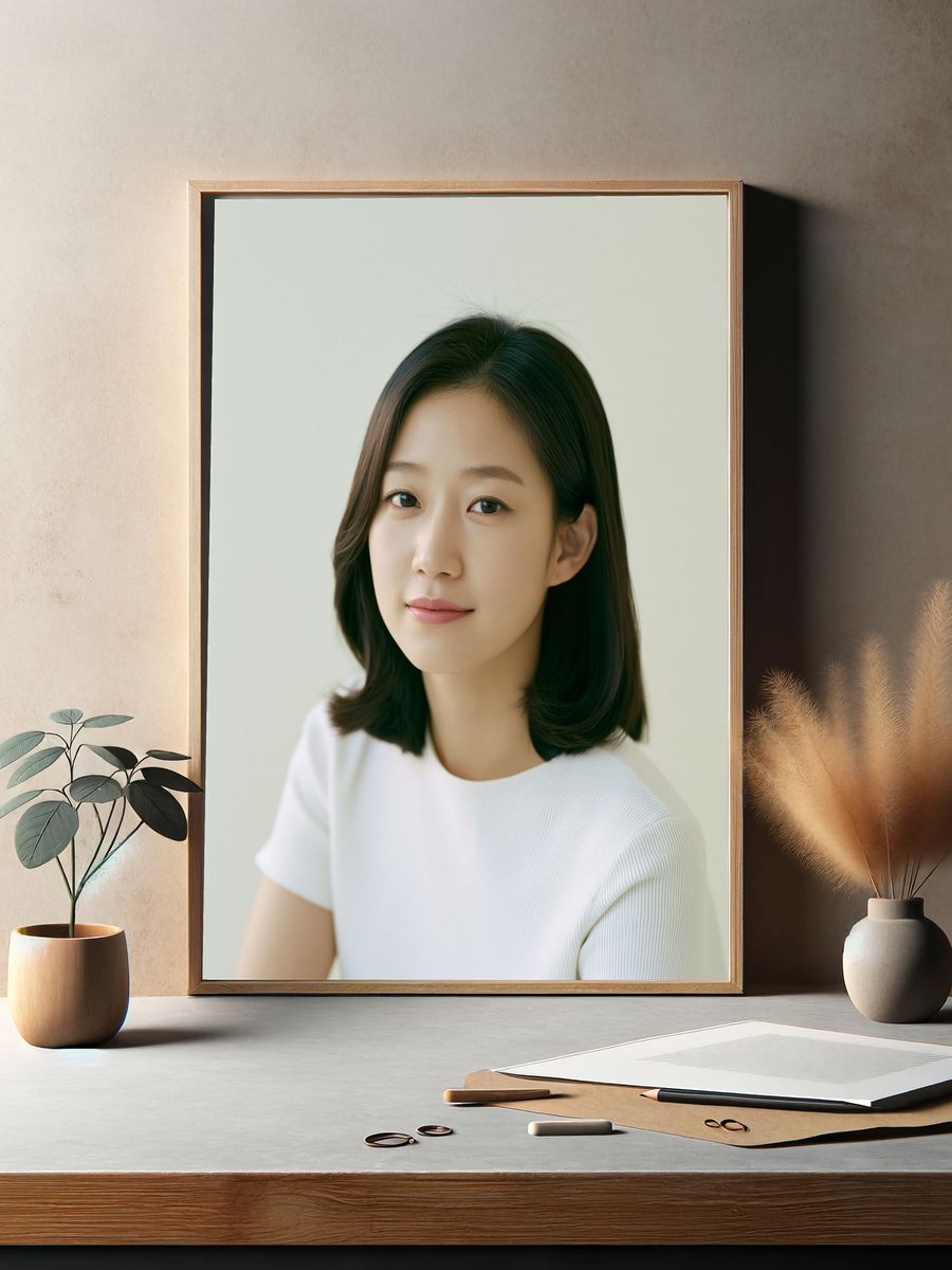 Soft Portrait of a Young Woman Poster. — room view 2