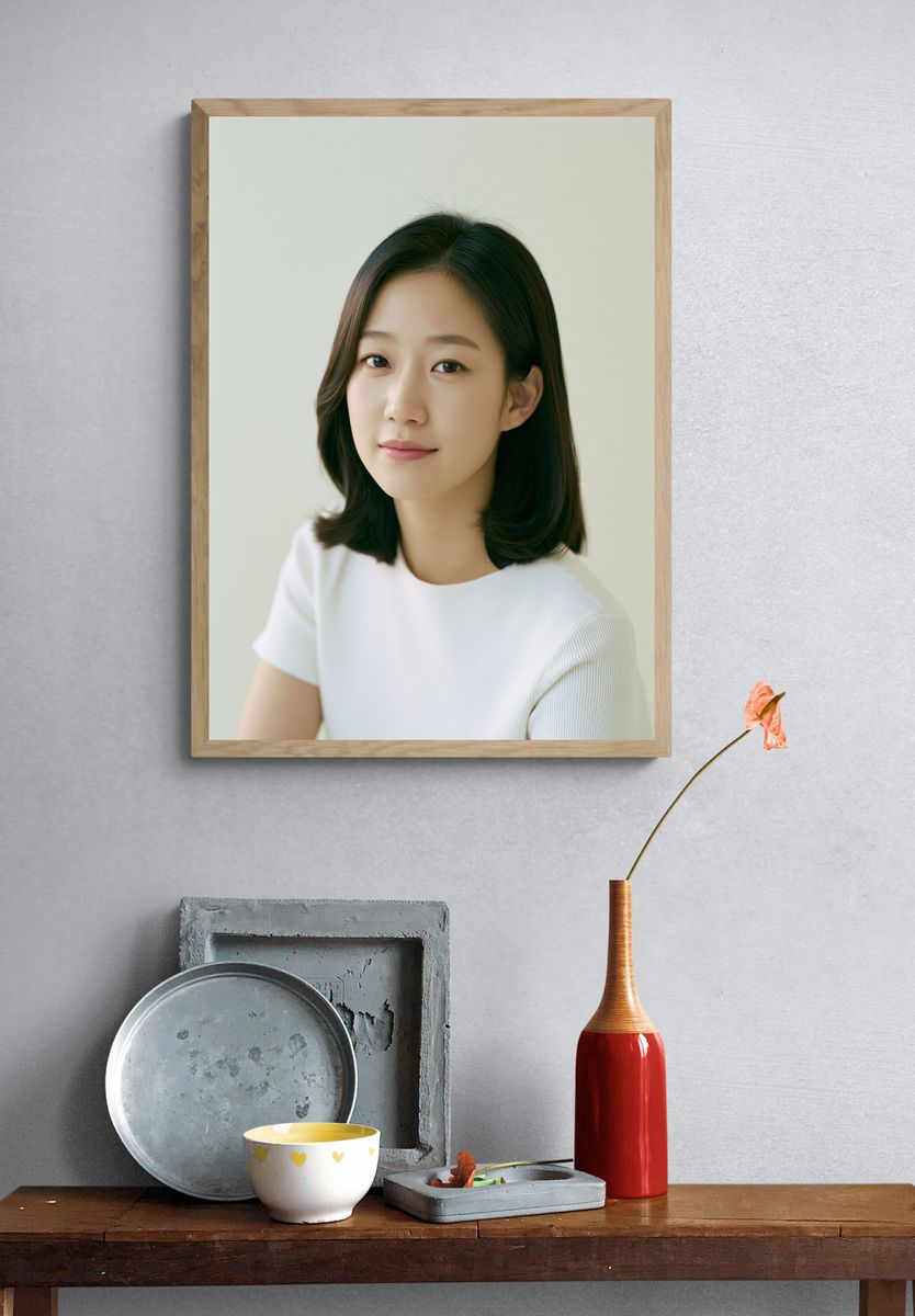 Soft Portrait of a Young Woman Poster. — room view 3