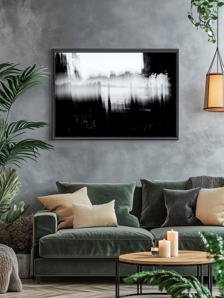 Abstract blurry monotone background. Original. — room view 4