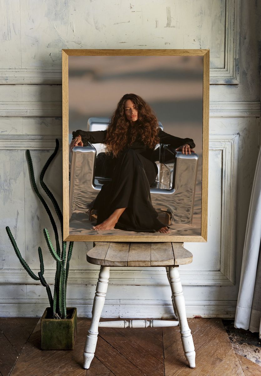 Desert Chair Portrait Poster. room preview