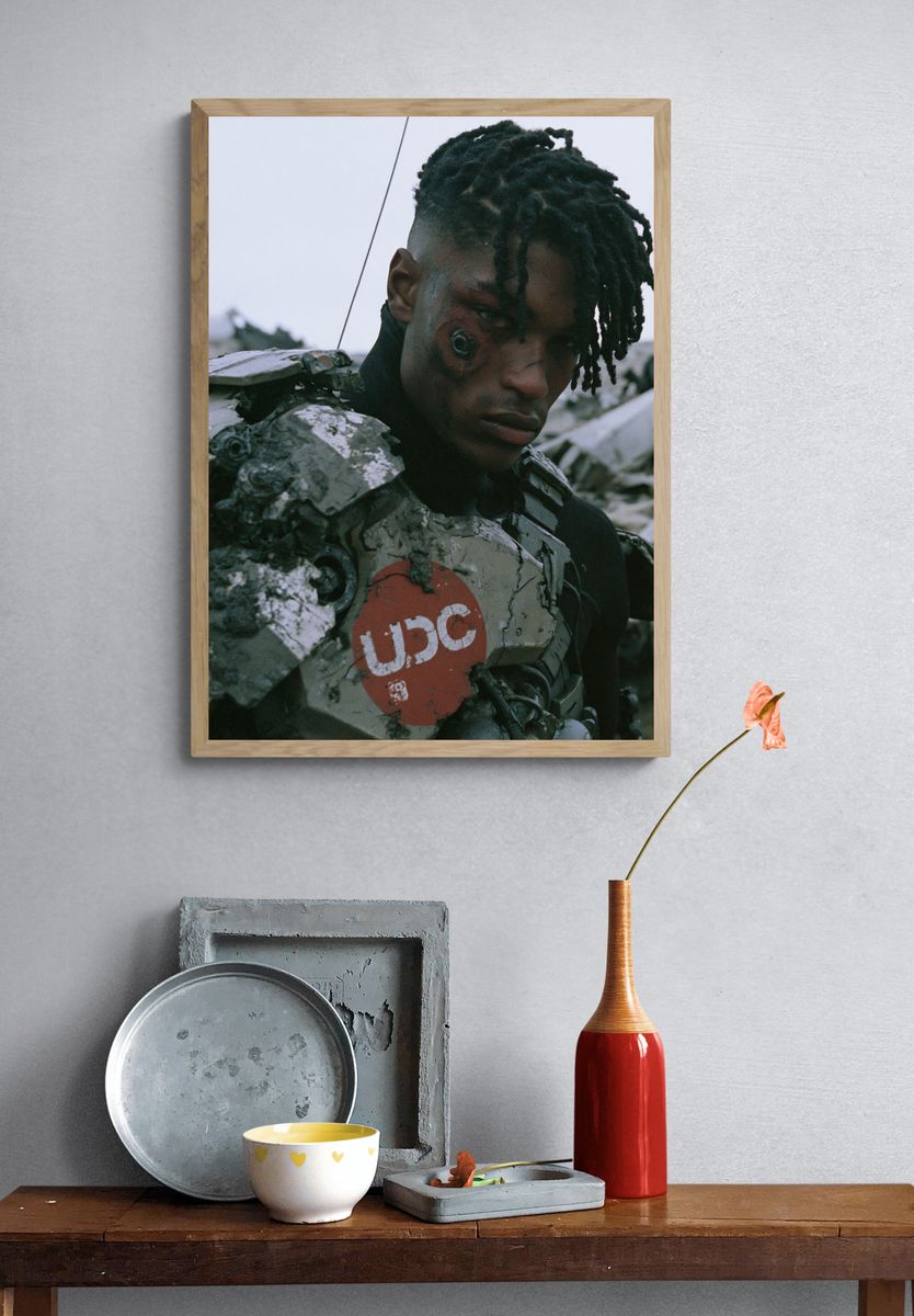 Cyborg Portrait Photography Poster. — room view 3