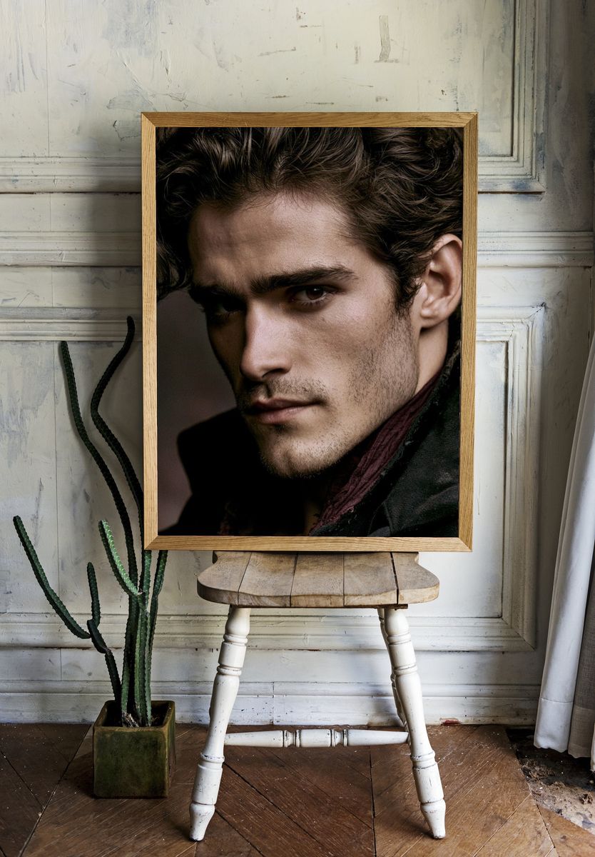 Moody Male Portrait Photography Poster. — room view 1