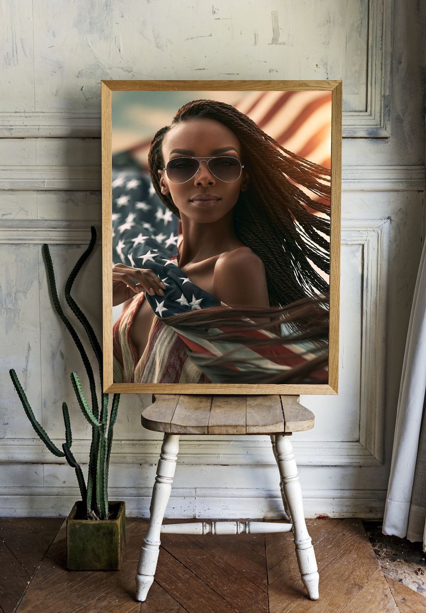 Patriotic Portrait Photography Poster. — room view 1