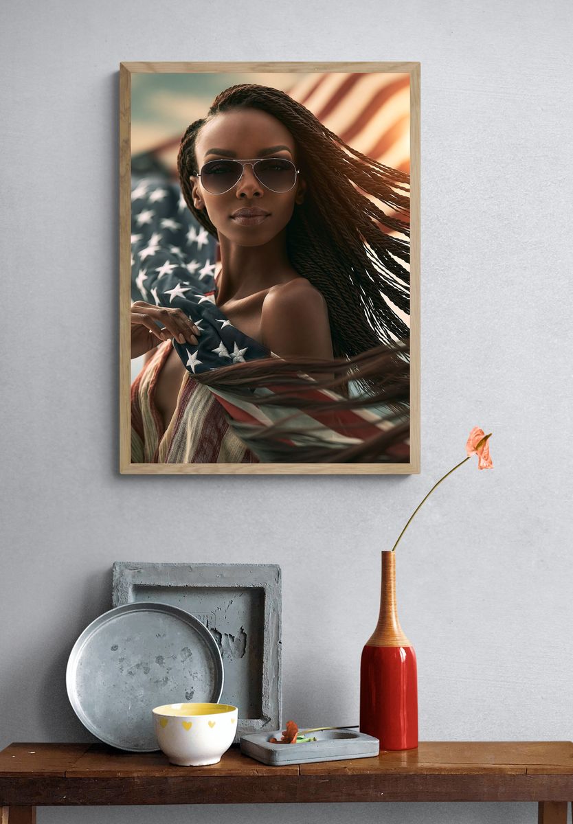 Patriotic Portrait Photography Poster. — room view 3
