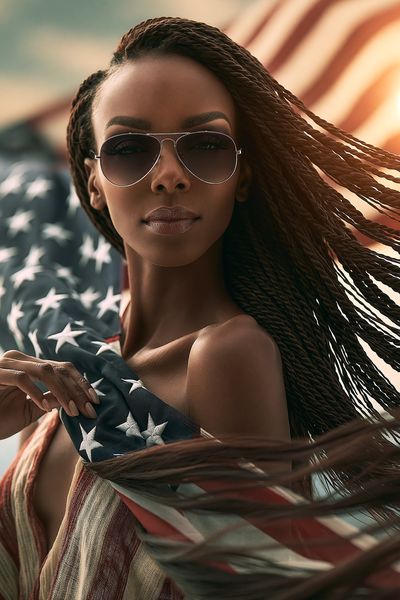 Patriotic Portrait Photography Poster.