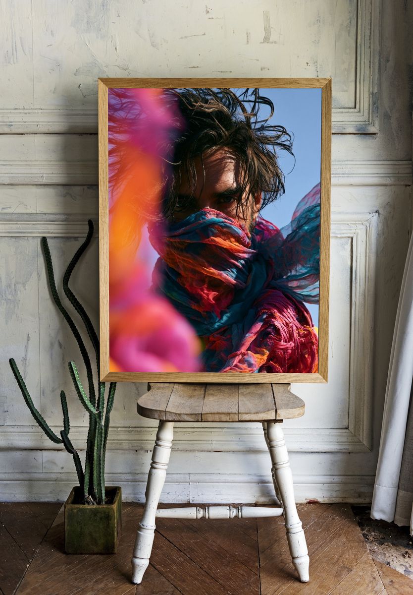 Colorful Portrait Photography Poster. room preview