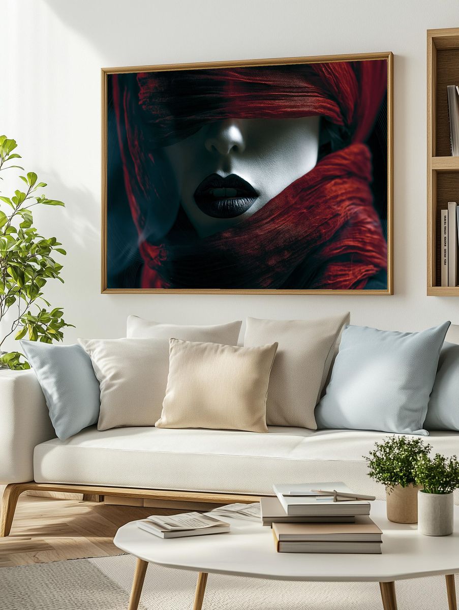 Veiled Portrait Photography Poster. — room view 2