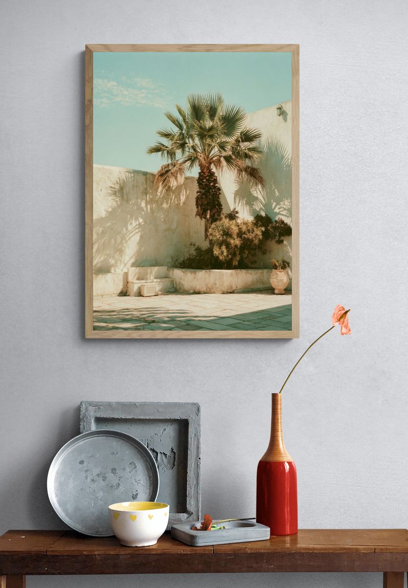 Palm Courtyard Photography Poster. — room view 3