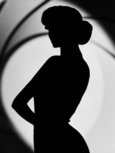 Elegant Woman Silhouette Photography Poster.