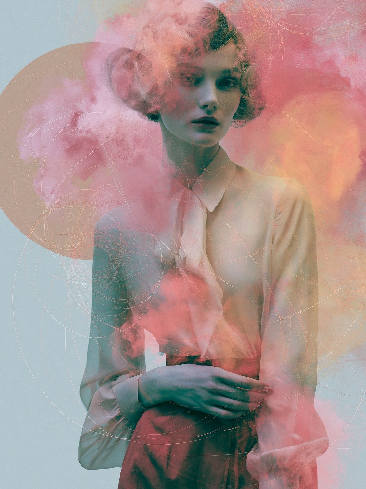 Dreamy Smoke Portrait Print. poster detail