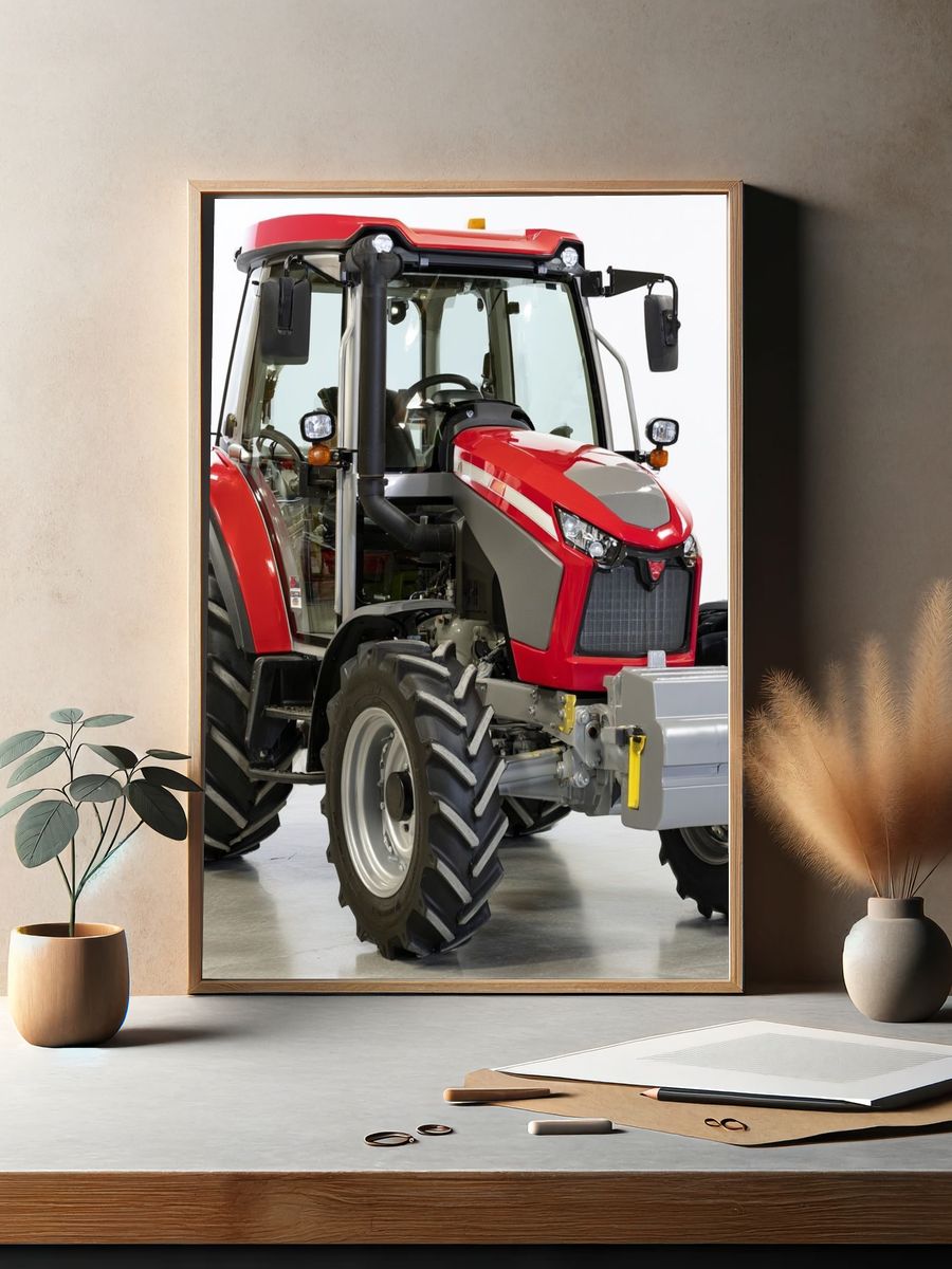 Red Tractor Photography Poster. — room view 2
