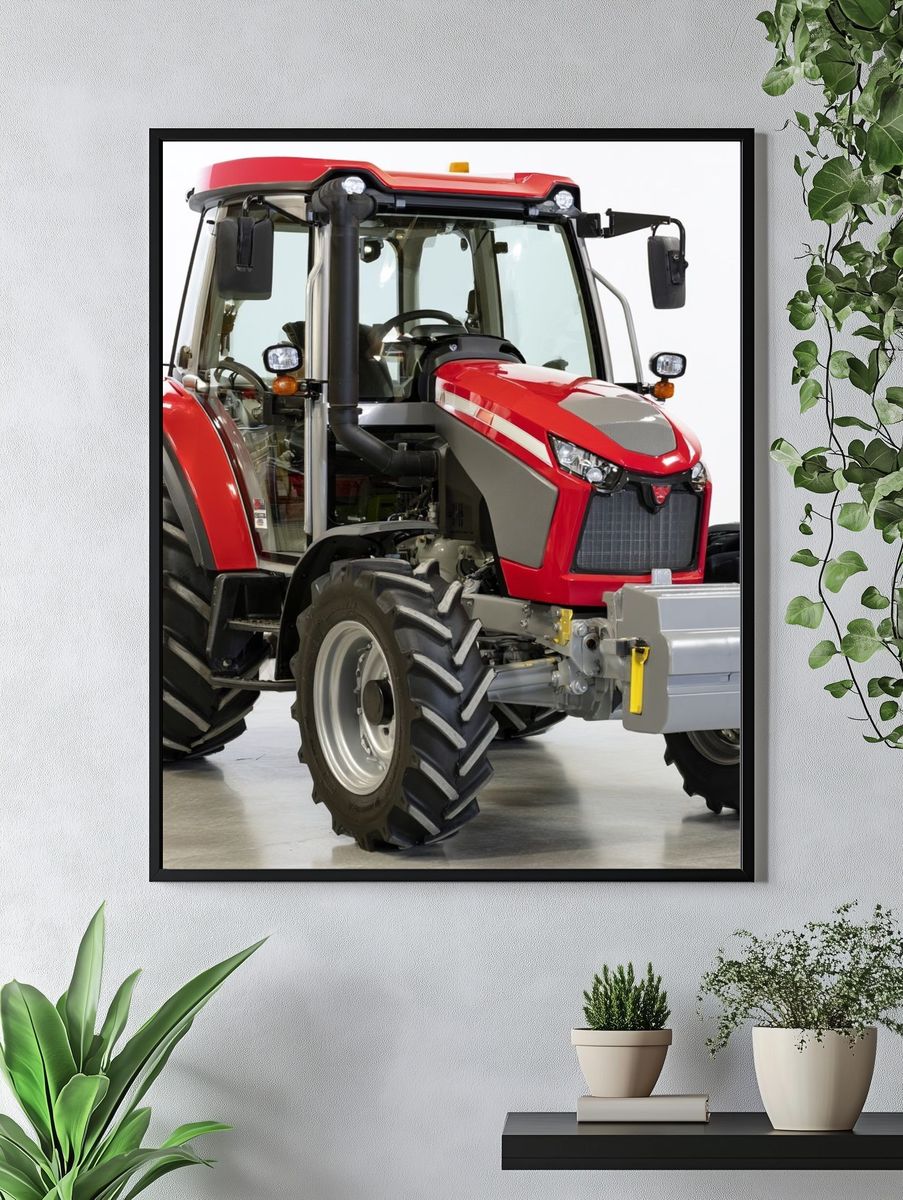 Red Tractor Photography Poster. — room view 4