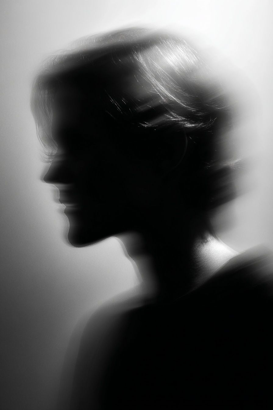 Blurred Profile Portrait Print. poster — photography art
